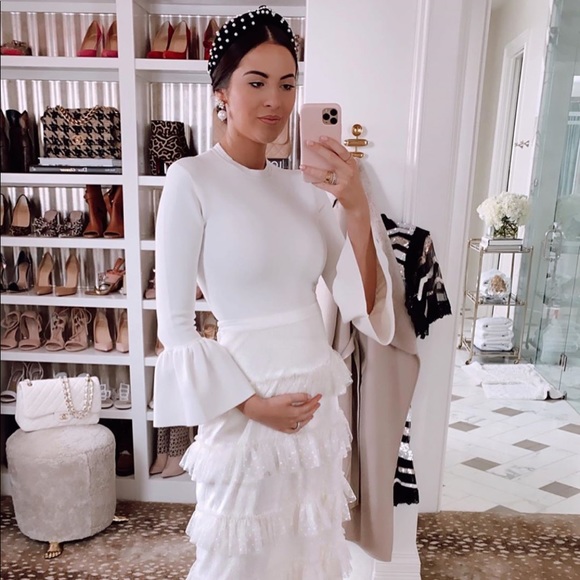 Rachel Parcell Tiered Dot Mesh Skirt NWT - Picture 7 of 10